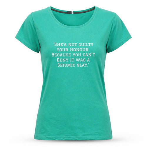 Spreadshirt Premium Women’s Green Cotton Quote T-Shirt Size M