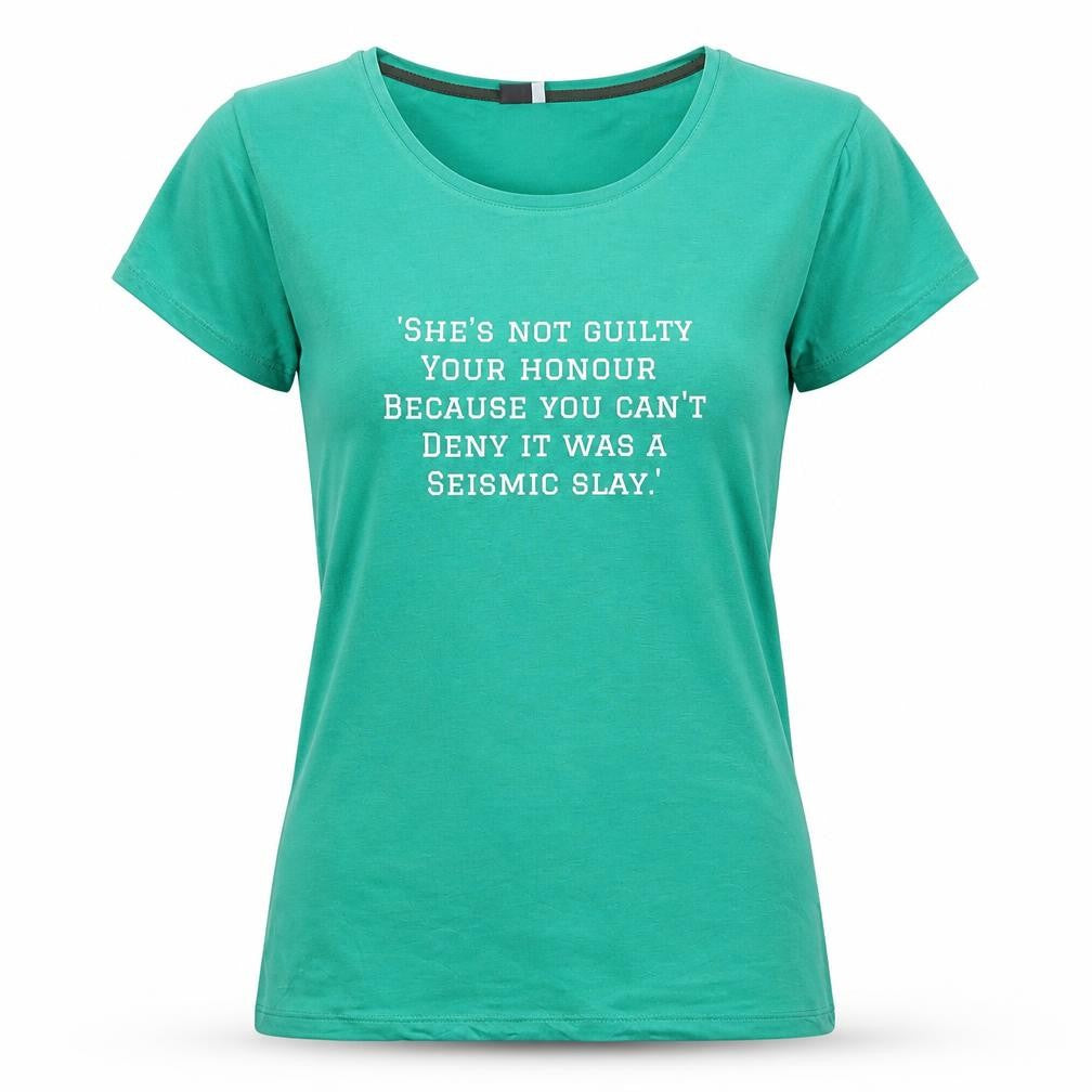 Spreadshirt Premium Women’s Green Cotton Quote T-Shirt Size M