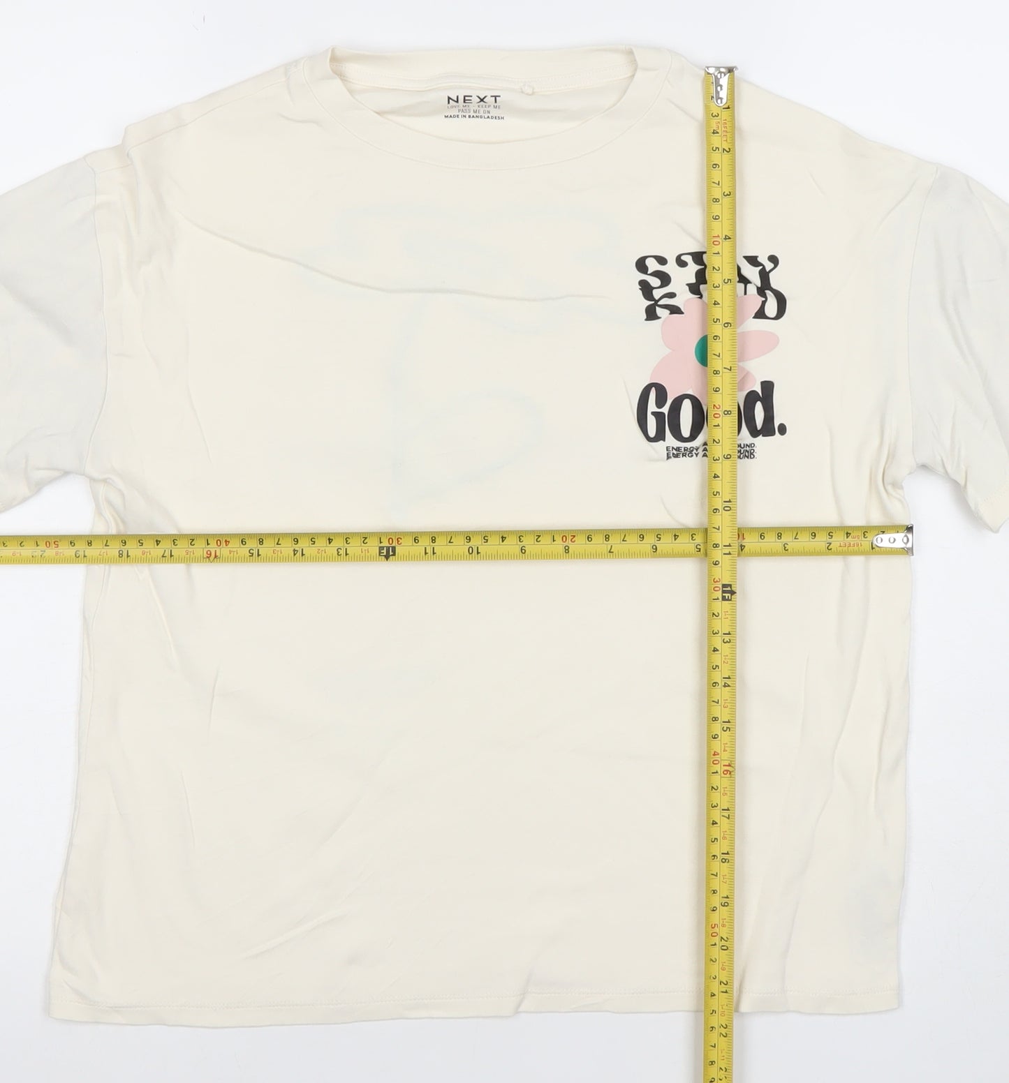 NEXT Women’s Ivory Leopard Sleeve Graphic T-Shirt M