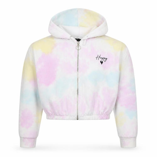 915 Girls Multicoloured Tie-Dye Full Zip Fleece Hoodie Age 12-13 Years