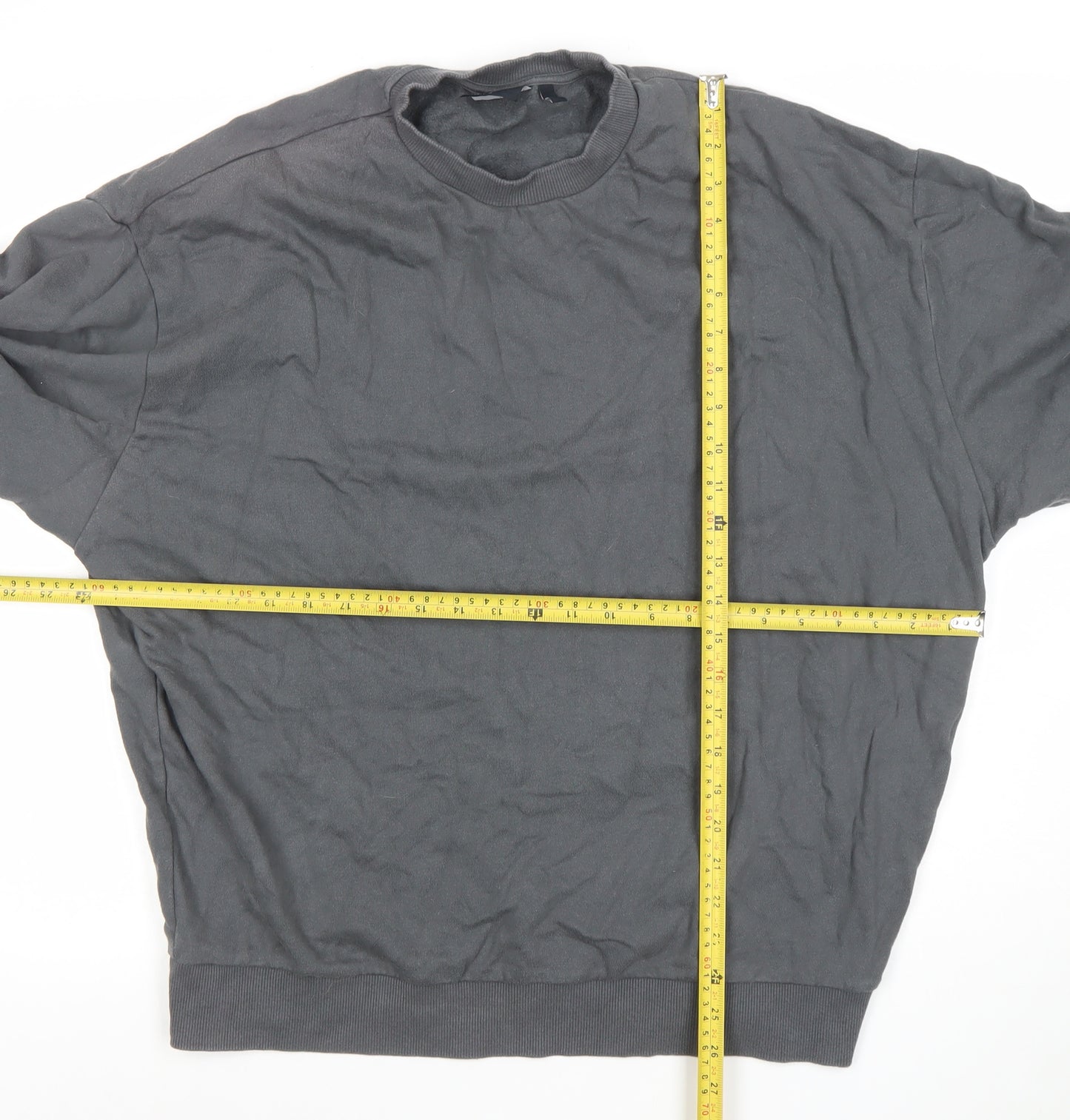 ASOS Men’s Grey Cotton Crew Neck Pullover Sweatshirt Size M