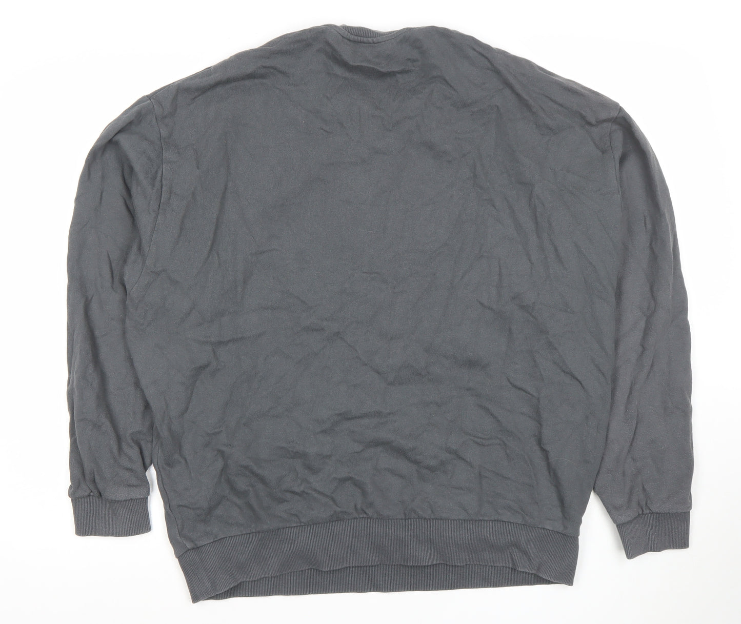 ASOS Men’s Grey Cotton Crew Neck Pullover Sweatshirt Size M