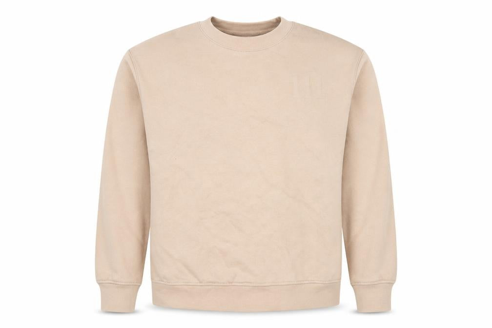 Front view of Primark Cares Women Beige XS Pullover Sweatshirt Crew Neck Cotton Blend