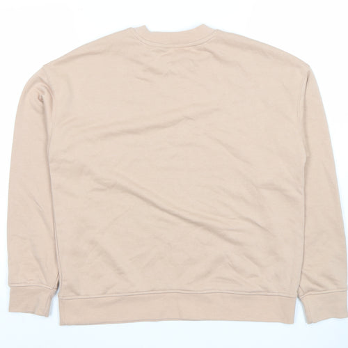 Primark Cares Women Beige XS Pullover Sweatshirt Crew Neck Cotton Blend