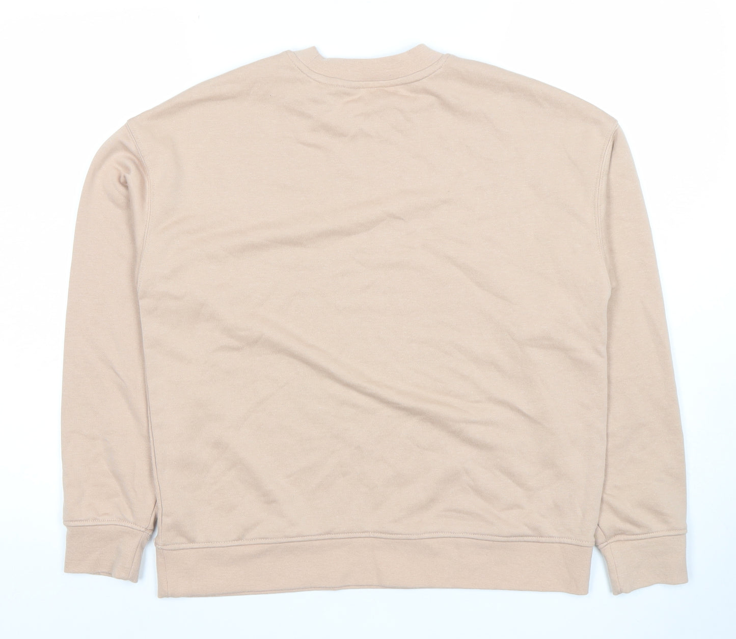 Primark Cares Women Beige XS Pullover Sweatshirt Crew Neck Cotton Blend