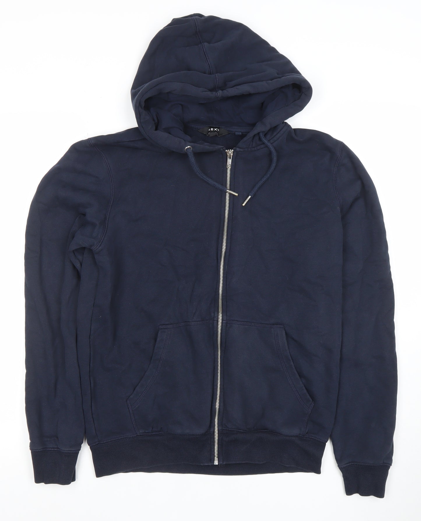 Next Men's Blue Full Zip Hoodie Size S Cotton Blend