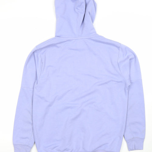 Breakout Women Lilac Pullover Hoodie Small Graphic Print Cotton Blend