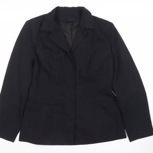 Dorothy Perkins Women Black UK 14 Tailored Lined Blazer Jacket