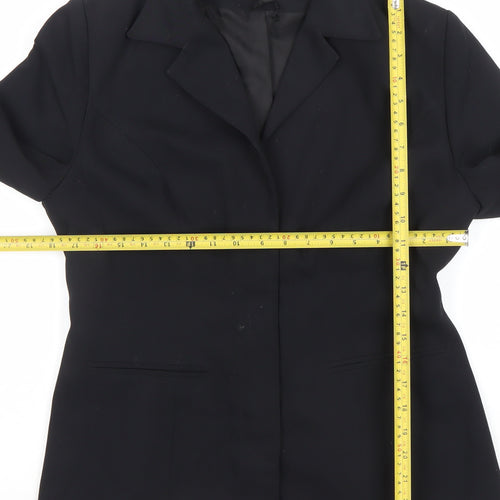 Dorothy Perkins Women Black UK 14 Tailored Lined Blazer Jacket
