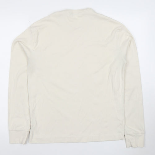ZARA Men's Beige Long Sleeve Pullover Sweatshirt Size S