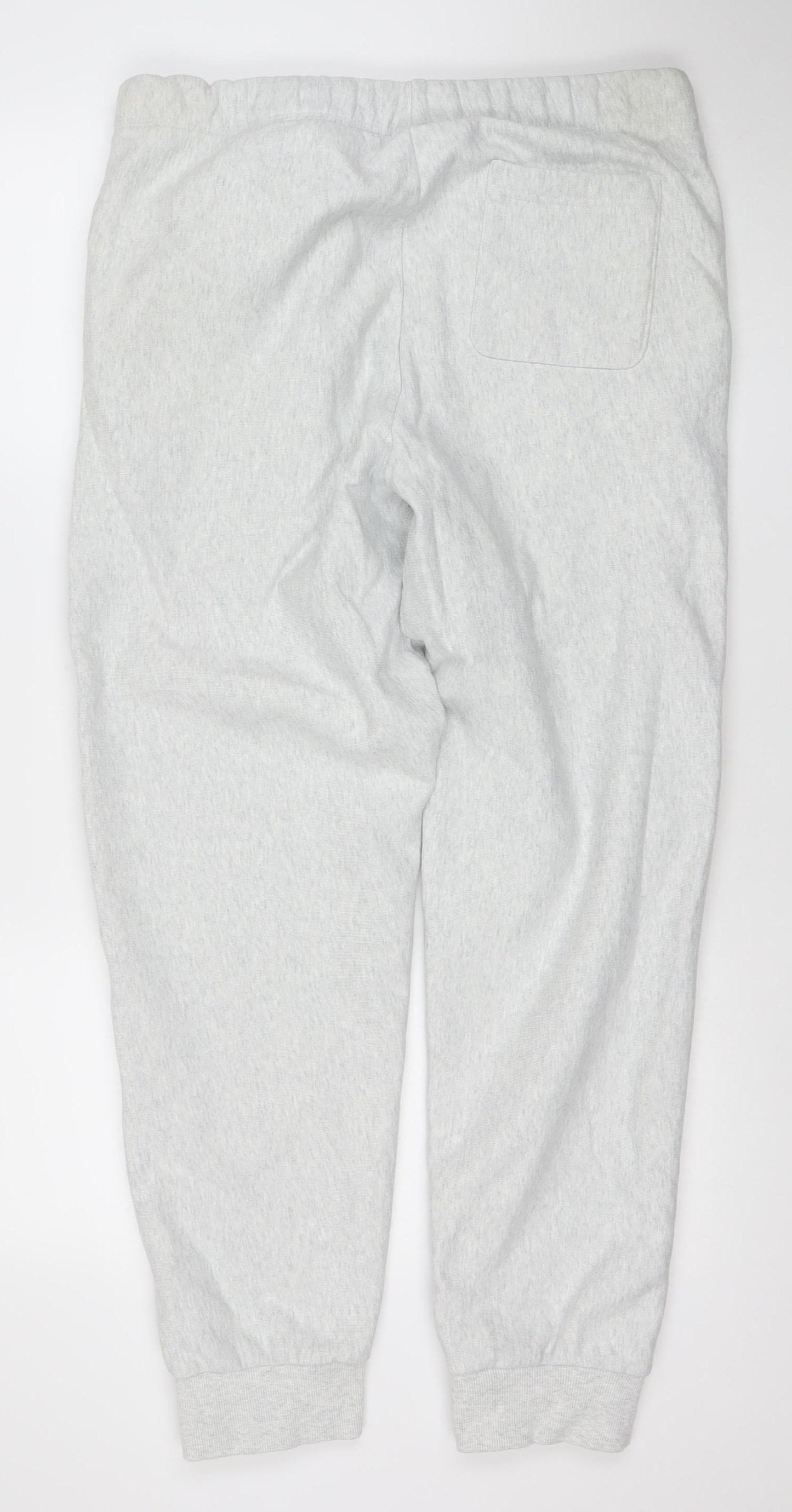 Carhartt Men Grey Jogger Sweatpants L Cotton Blend Drawstring Waist