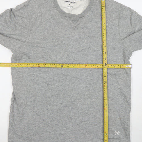 Nautica Competition Men's Grey Long Sleeve Cotton T-Shirt L