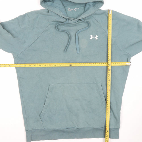 Under Armour Men's Green Pullover Hoodie Size M Relaxed Fit Sportswear