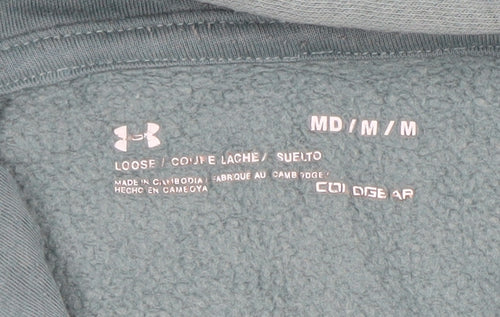 Under Armour Men's Green Pullover Hoodie Size M Relaxed Fit Sportswear