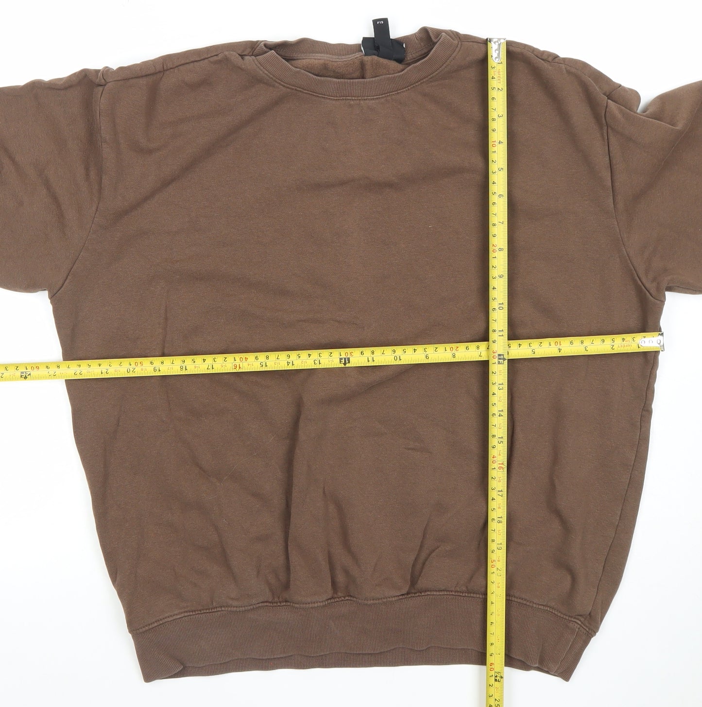 H&M Women Brown Relaxed Fit Pullover Sweatshirt Size S