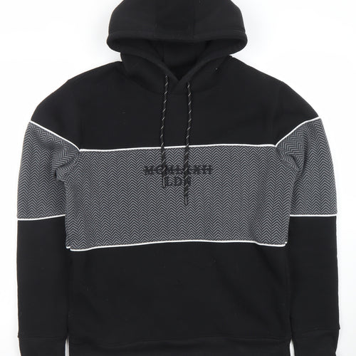 Brave Soul Men's Black Geometric Pullover Hoodie Size M
