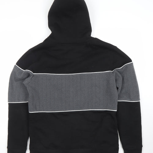 Brave Soul Men's Black Geometric Pullover Hoodie Size M
