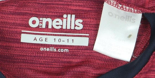 O’Neills Boys Red Short Sleeve Gaelic Football Jersey Top Age 10-11 Years