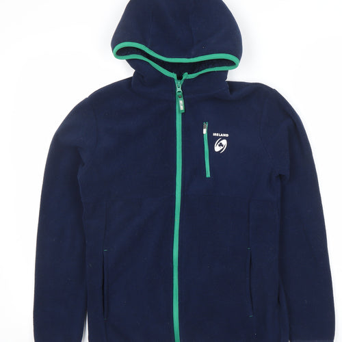 Dunnes Stores Boys Blue Hooded Full Zip Fleece Jacket 13-14 Years