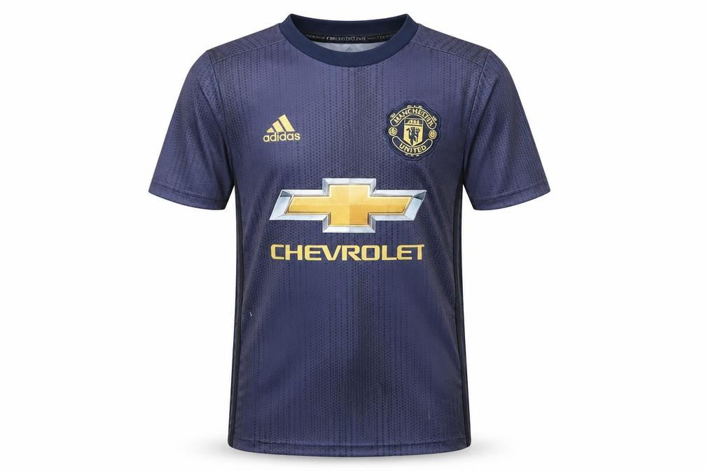 Adidas Boys Blue Manchester United Football Jersey 9-10 Years
