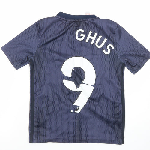 Adidas Boys Blue Manchester United Football Jersey 9-10 Years
