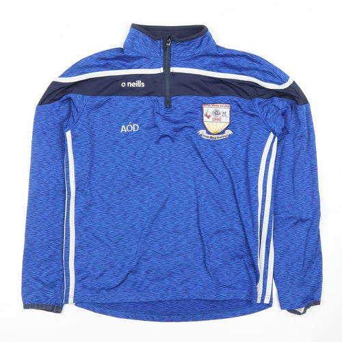 O'Neills Boys Blue 10-11 Years 1/4 Zip Pullover Sports Sweatshirt