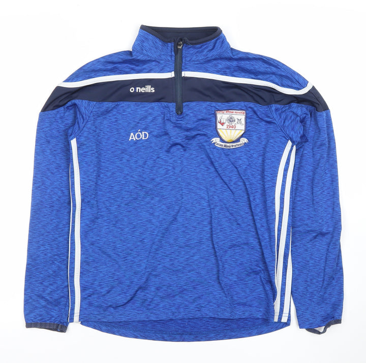 O'Neills Boys Blue 10-11 Years 1/4 Zip Pullover Sports Sweatshirt