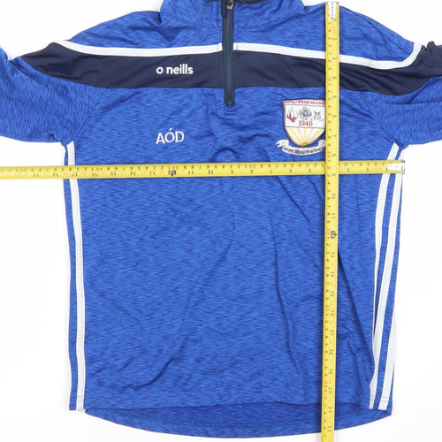 O'Neills Boys Blue 10-11 Years 1/4 Zip Pullover Sports Sweatshirt