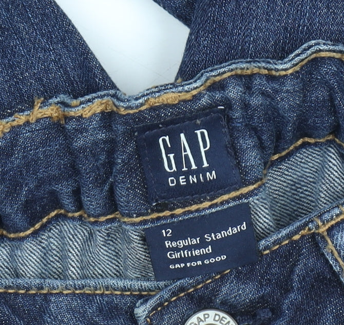 GAP Girls Blue Denim Regular Fit Girlfriend Jeans Age 12 Years