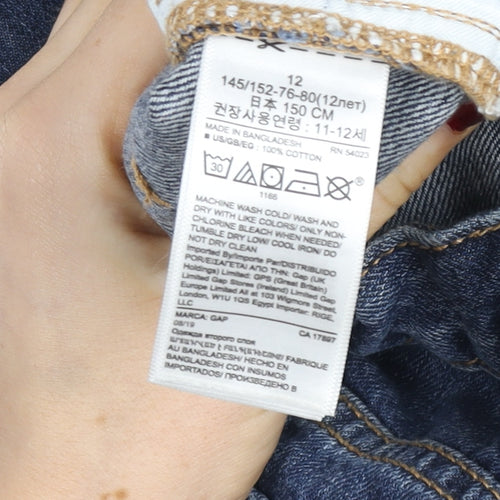 GAP Girls Blue Denim Regular Fit Girlfriend Jeans Age 12 Years