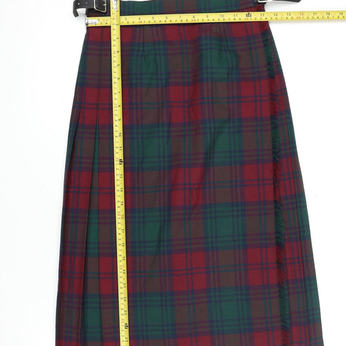 James Pringle Weavers Women's Multicoloured Pleated Tartan Skirt Size 10