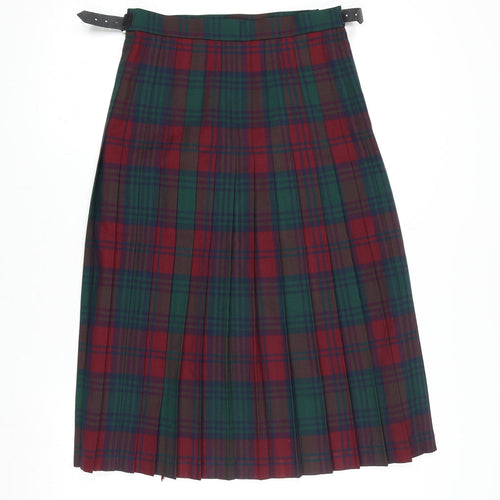 James Pringle Weavers Women's Multicoloured Pleated Tartan Skirt Size 10