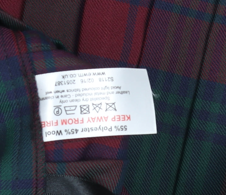 James Pringle Weavers Women's Multicoloured Pleated Tartan Skirt Size 10