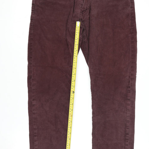 Marks and Spencer Men's Brown Slim Fit Corduroy Jeans 34W 29L