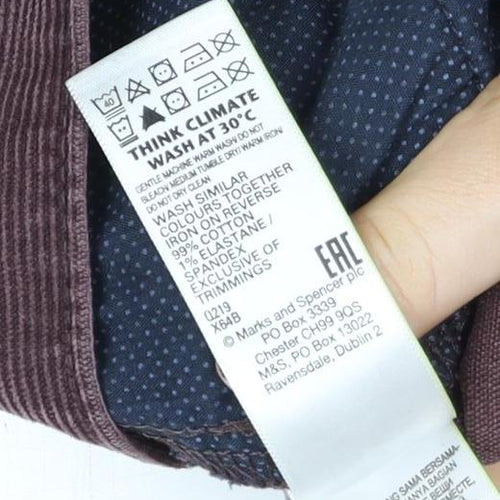 Marks and Spencer Men's Brown Slim Fit Corduroy Jeans 34W 29L