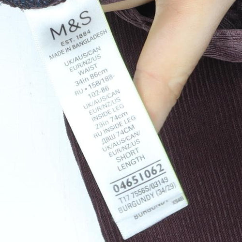 Marks and Spencer Men's Brown Slim Fit Corduroy Jeans 34W 29L