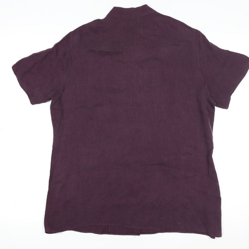 Marks and Spencer Women’s Purple Linen Kimono Blouse UK 14