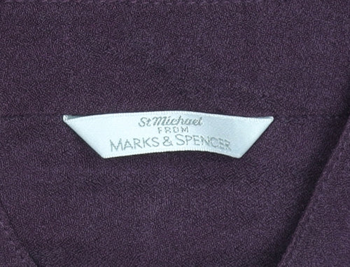 Marks and Spencer Women’s Purple Linen Kimono Blouse UK 14