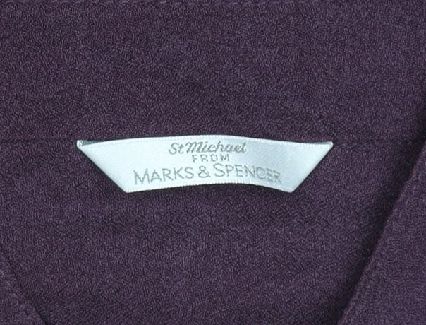 Marks and Spencer Women’s Purple Linen Kimono Blouse UK 14