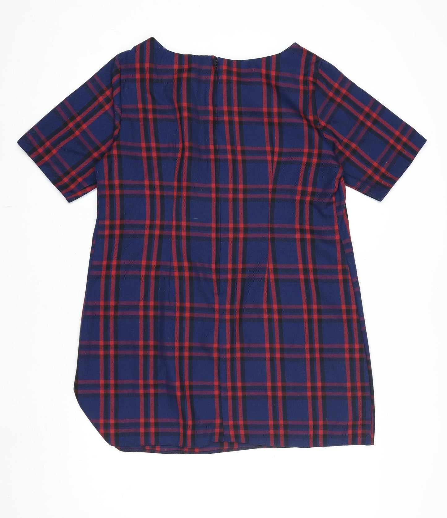 Dorothy Perkins Women Blue Check Shift Dress Size 16