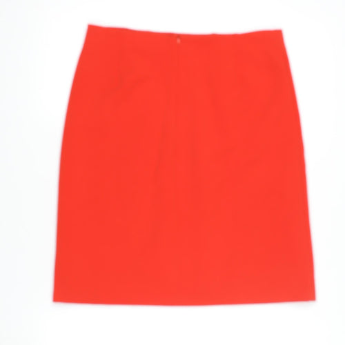 Marks and Spencer Womens Orange Size 10 Knee Length Pencil Skirt