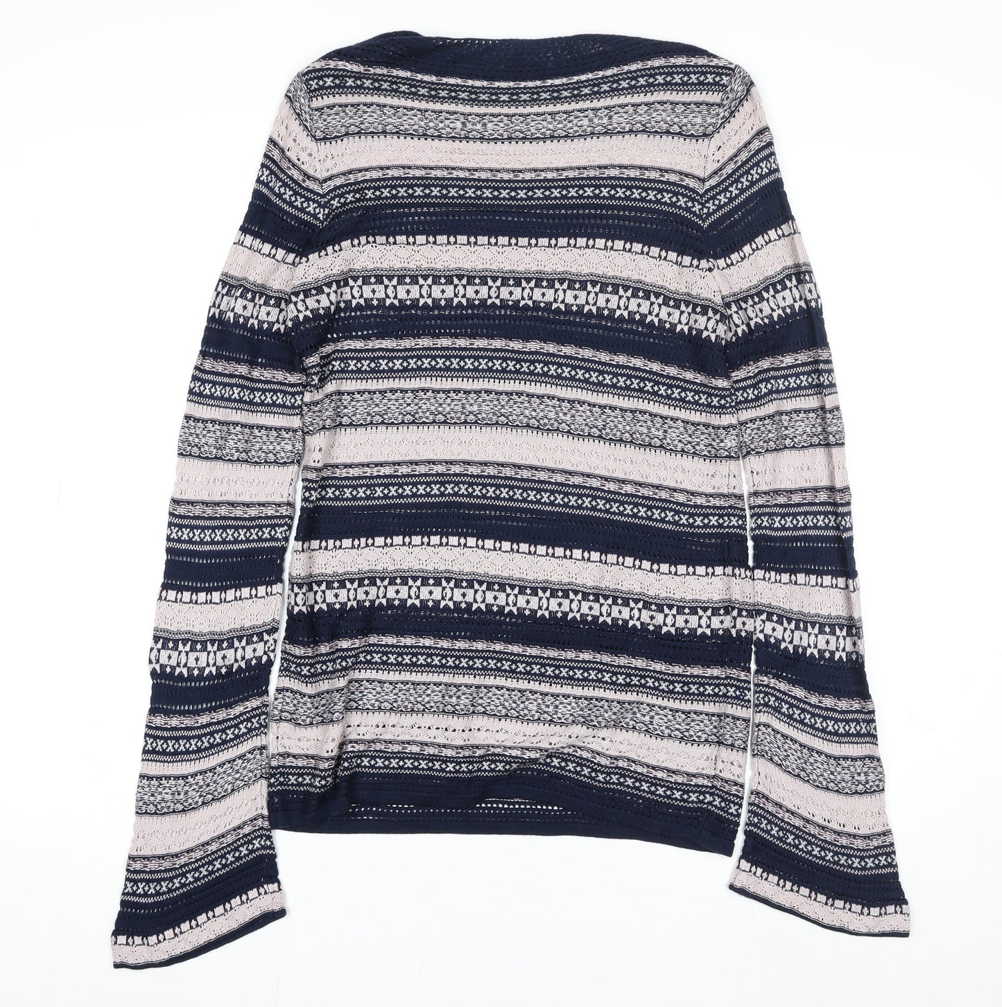 Next Women’s Blue Fair Isle Knit Jumper Dress Size 10 Long Sleeve