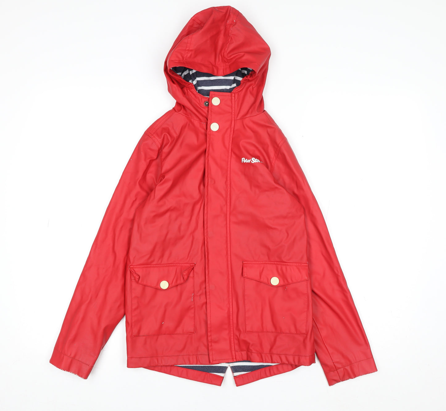 Peter Storm Boys Red Waterproof Hooded Rain Coat Jacket 9-10 Years