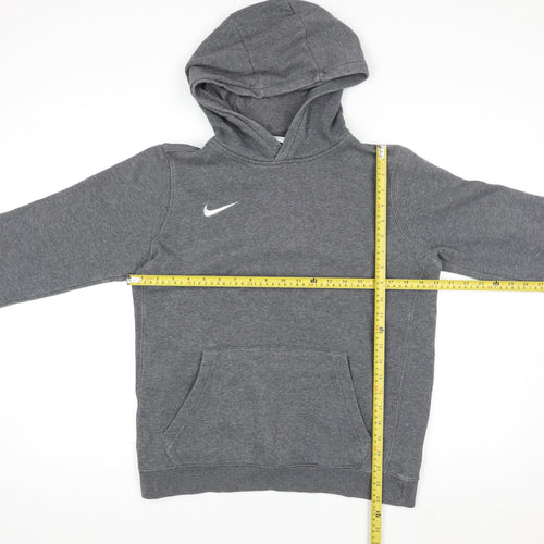 Nike Teens Grey XL Pullover Hoodie with Logo and Kangaroo Pocket
