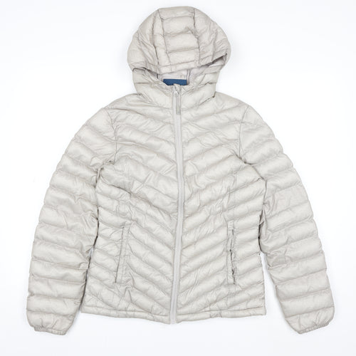 Mountain Warehouse Womens Grey Size 8 Hooded Puffer Jacket