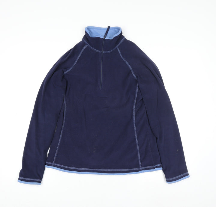Mountain Warehouse Men's Blue Fleece Half Zip Jacket Size S