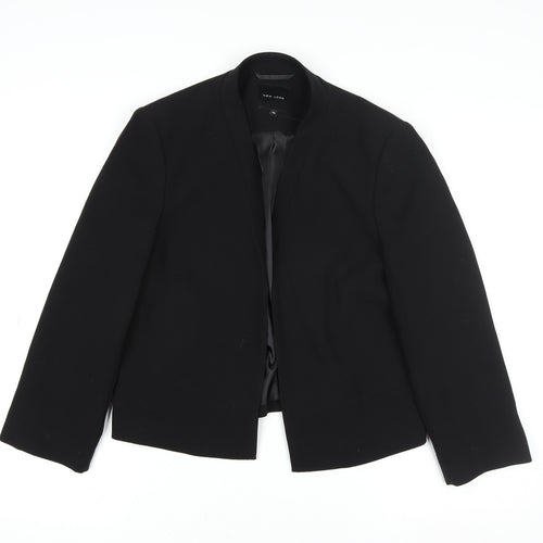 New Look Women’s Black Regular Fit Blazer UK 14 Single-Breasted Jacket