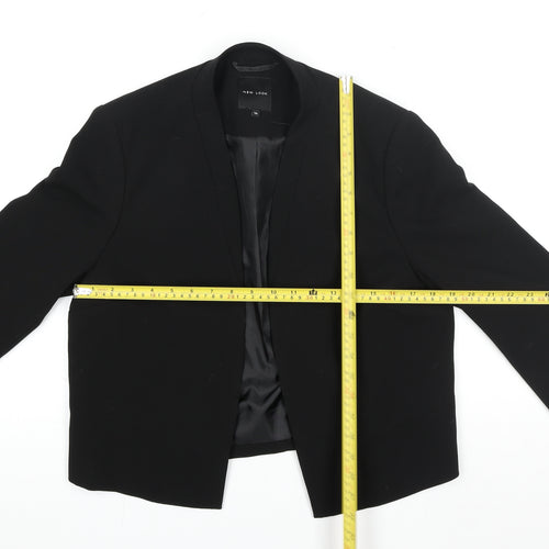 New Look Women’s Black Regular Fit Blazer UK 14 Single-Breasted Jacket