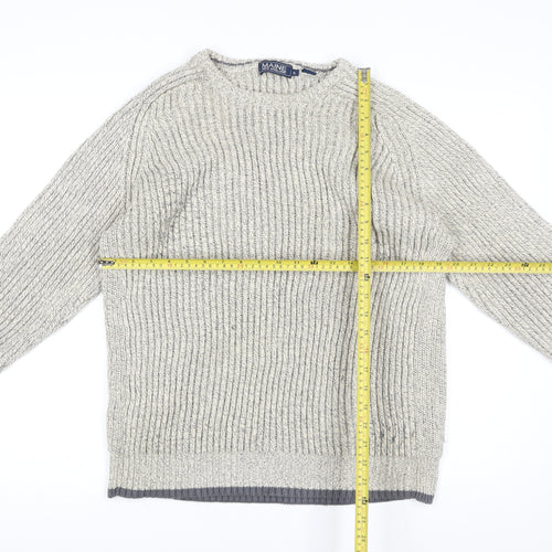 Maine New England Mens Beige XL Chunky Knit Cotton Jumper