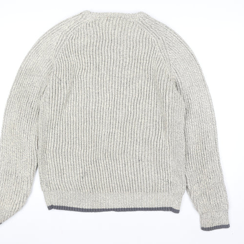 Maine New England Mens Beige XL Chunky Knit Cotton Jumper